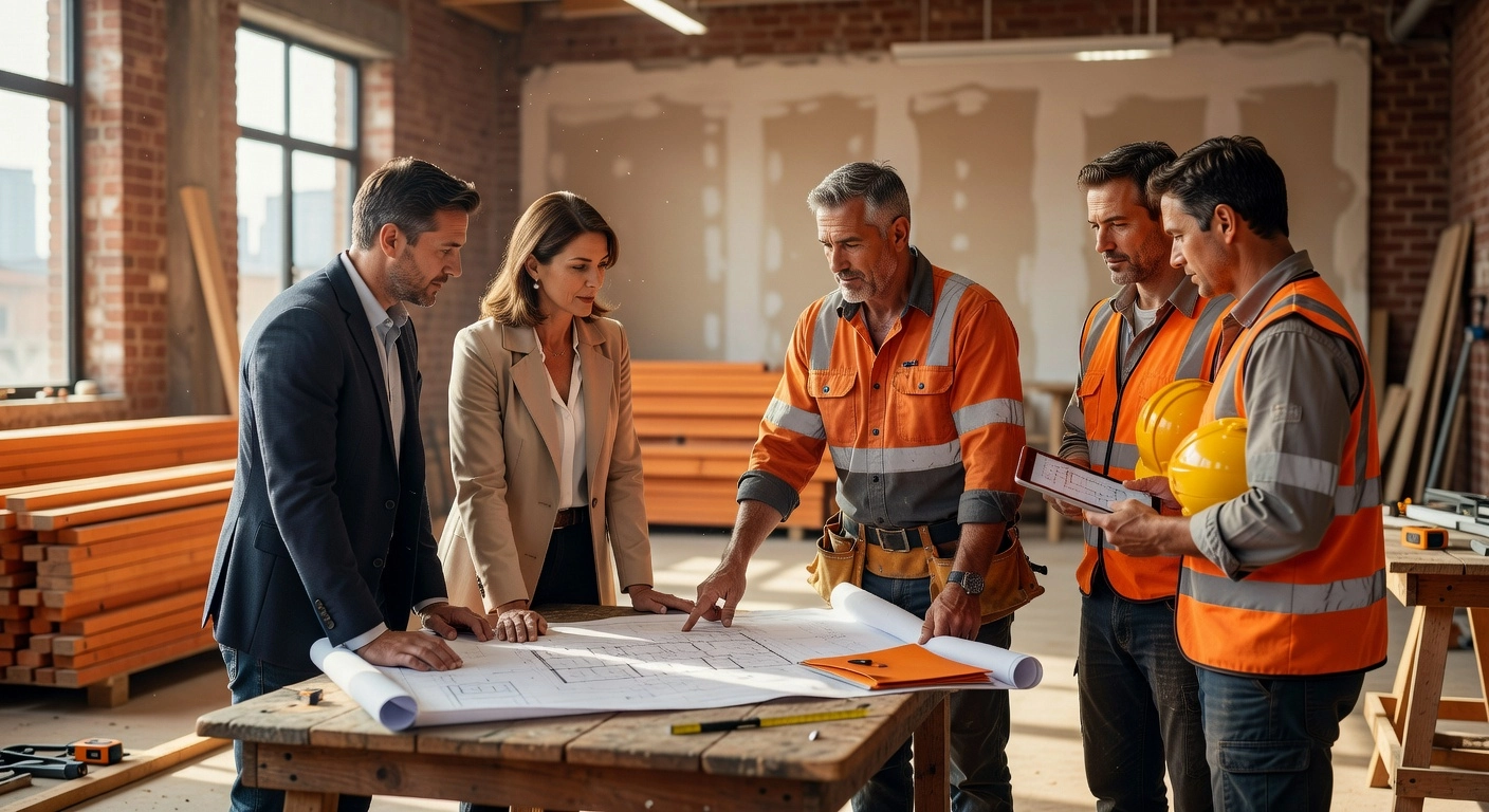 Construction project meeting