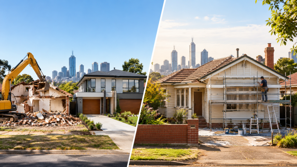 knockdown rebuild vs renovation